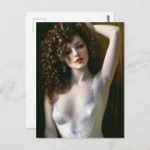 Lingerie-Modell Postkarte (Vorne/Hinten)