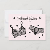 Lingerie Party Brautparty Foto Vielen Dank Dankeskarte (Vorderseite)