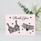 Lingerie Party Brautparty Foto Vielen Dank Dankeskarte (Stehend Vorderseite)