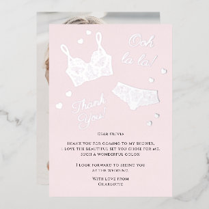 Lingerie Party Brautparty Foto Vielen Dank Folien Feiertagskarte