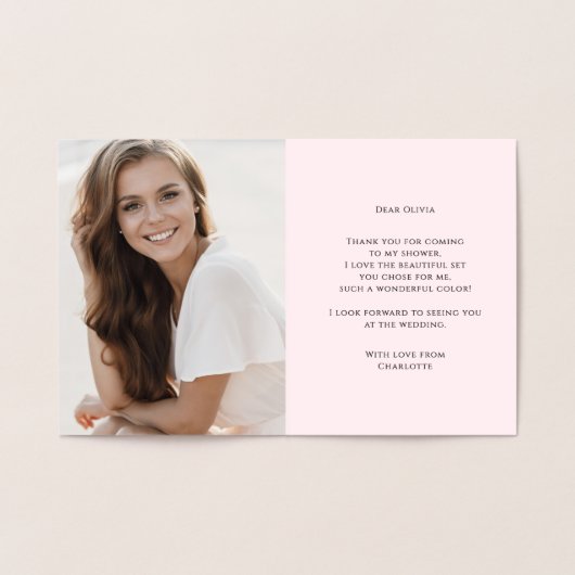 Lingerie Party Brautparty Foto Vielen Dank Folienkarte (Innenseite)