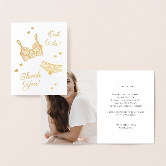 Lingerie Party Brautparty Foto Vielen Dank Folienkarte (Anzeige)