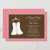 Lingerie Party Bridal Dusche Einladung (Vorne/Hinten)