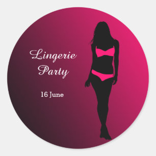 Lingerie Party Runder Aufkleber