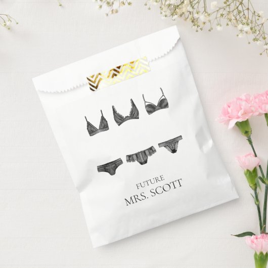 Lingerie Pink und Schwarzes Brautparty Mittleres G Geschenktütchen (Versiegelt)