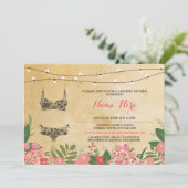 Lingerie Shower Bridal Junggeselinnen-Abschied Ein Einladung (Stehend Vorderseite)