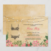 Lingerie Shower Bridal Junggeselinnen-Abschied Ein Einladung (Vorne/Hinten)