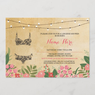 Lingerie Shower Bridal Junggeselinnen-Abschied Ein Einladung