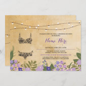Lingerie Shower Bridal Junggeselinnen-Abschied Ein Einladung (Vorne/Hinten)