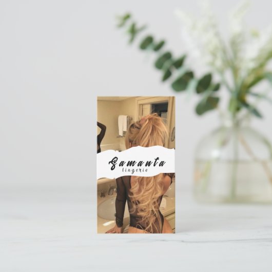 Lingerie-Visitenkarte Visitenkarte (Stehend Vorderseite)