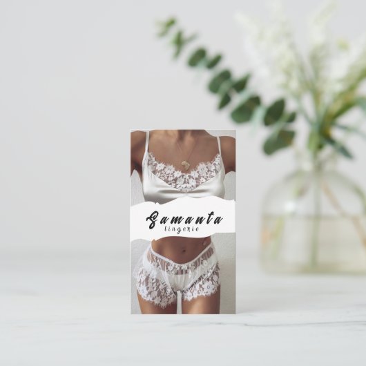 Lingerie-Visitenkarte Visitenkarte (Stehend Vorderseite)