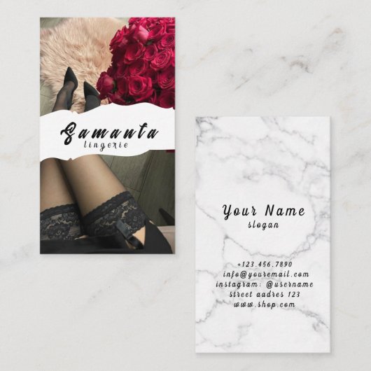 Lingerie-Visitenkarte Visitenkarte (Vorne/Hinten)