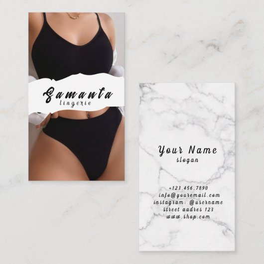 Lingerie-Visitenkarte Visitenkarte (Vorne/Hinten)