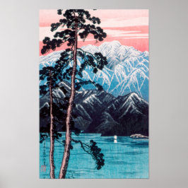 Lingering Snow auf dem Berg Shirane von Hiroaki Ta Poster