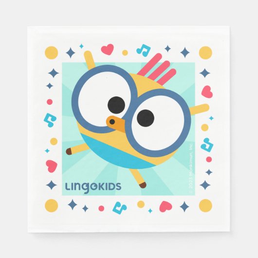 Lingokids Party Paper Napkins mit Billy Serviette (Vorderseite)