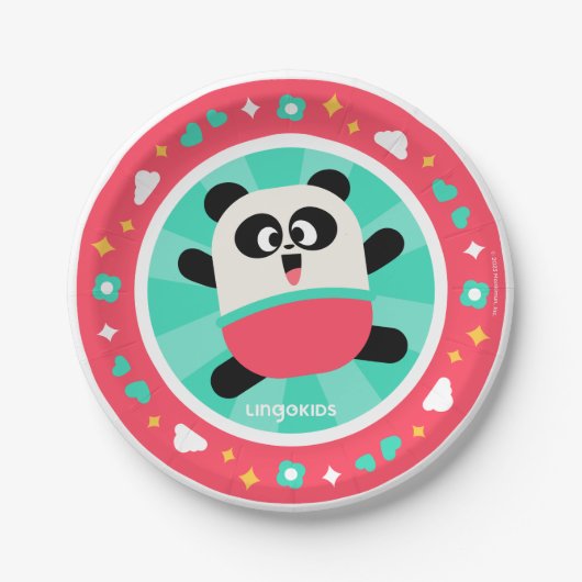 Lingokids Party Paper Teller mit Elliot (Vorderseite)