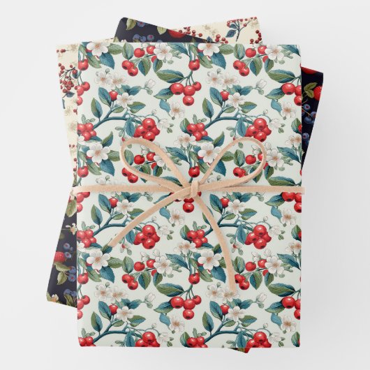 Lingon Berry Geschenkpapier Set (Beispiel)