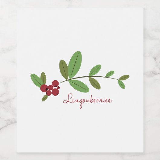 Lingonbeeren Weinetikett (Einzelnes Label)