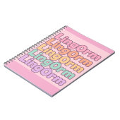Lingorm Kawaii-Blasen-Schriftzug Notizblock (Linke Seite)