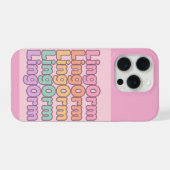 Lingorm Kawaii-Blasenbuchstabe iPhone Hülle (Rückseite (Horizontal))
