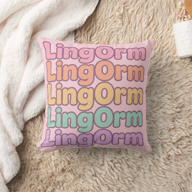 Lingorm Kawaii-Blasenbuchstabe Kissen (Decke)
