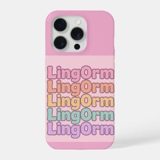 Lingorm Kawaii Bubble Letter iPhone Hülle (Rückseite)