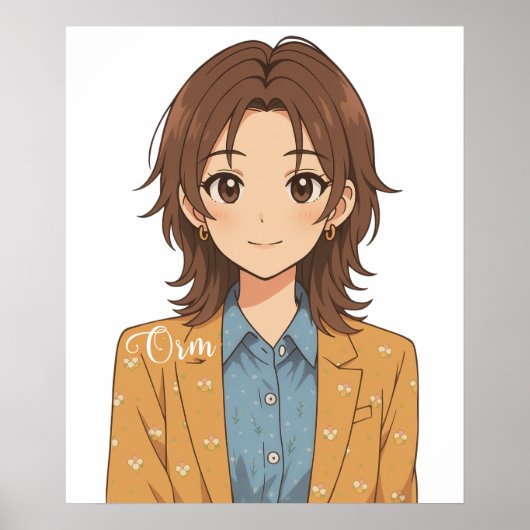 LingOrm, Orm Kornaphat Anime Illustration Poster (Vorne)