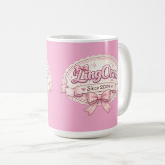 LingOrm Since 2024 Coquette Ribbon Badge Kaffeetasse