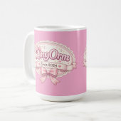 LingOrm Since 2024 Coquette Ribbon Badge Kaffeetasse (Vorderseite Links)