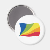 Lingua Franca Nova Flag Magnet (Vorderseite/Rückseite)