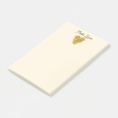 Linguine Heart Pasta Lover Custom Text Post-it Klebezettel (angewinkelt)