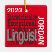 Linguist Extraordinaire CUSTOM Keramikornament (Vorderseite)