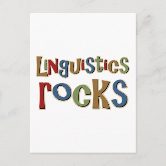 Linguistik Postkarte (Vorderseite)