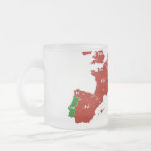 Linguistische Karten-mattierte GlasTasse Mattglastasse (Links)