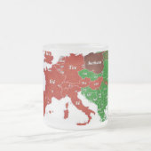 Linguistische Karten-mattierte GlasTasse Mattglastasse (Mittel)