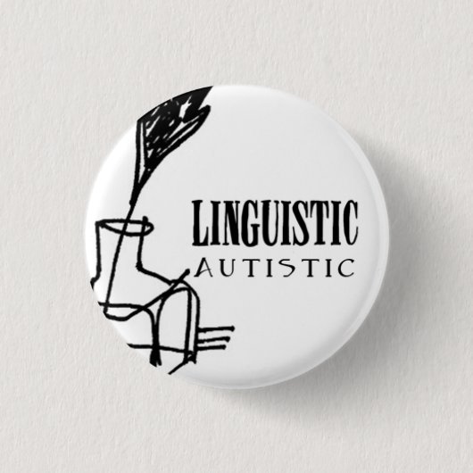 Linguistisches autistisches Abzeichen Button (Vorderseite)