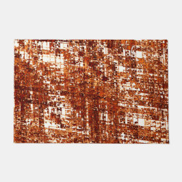 Linhas cruzadas e entalhe de quadrados enferrujado fußmatte