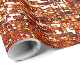 Linhas cruzadas e entalhe de quadrados enferrujado geschenkpapier