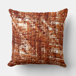 Linhas cruzadas e entalhe de quadrados enferrujado kissen