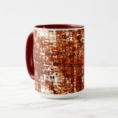 Linhas cruzadas e entalhe de quadrados enferrujado tasse (Vorderseite Links)