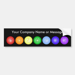 Linie 7 Chakras Autoaufkleber