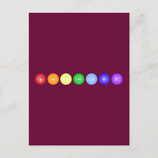 Linie 7 Chakras Postkarte (Vorderseite)