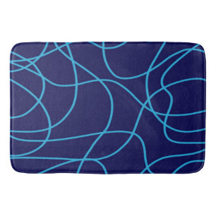 Linie Art in widersprüchlicher Blues Badematte