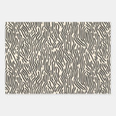 Linie Art Natur Inspiriert geometrische Schwarz-Be Geschenkpapier Set (Vorderseite 2)