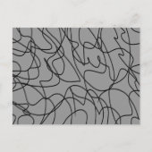 Linie Art: Schwarz auf Grau Postkarte (Vorderseite)