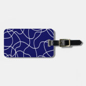 Linie Art: Weiß auf dunkelblau Gepäckanhänger (Vorderseite horizontal)