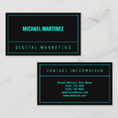 Linie aufgeteilte Neonfarbe modern Visitenkarte (Vorne/Hinten)