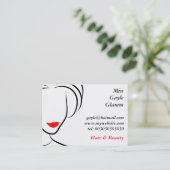 Linie Dame Visitenkarte (Stehend Vorderseite)