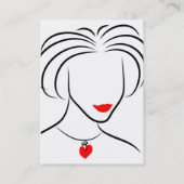 Linie Dame Visitenkarte (Rückseite)