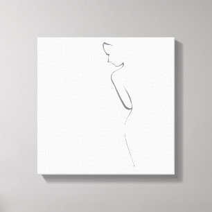 Linie der modernen Kunst, die Leinwand zeichnet